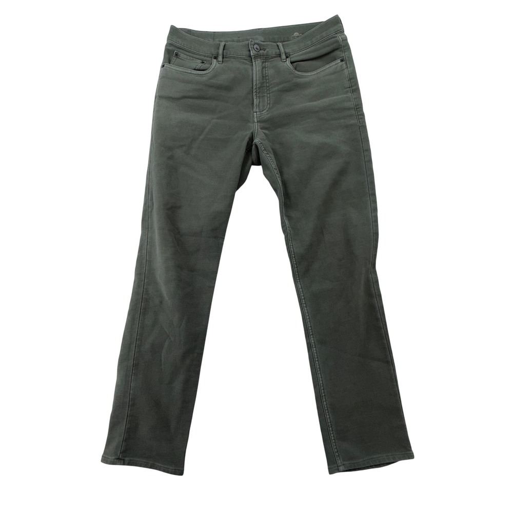 Faherty Pants Mens 31x30 Olive Green Excellent Straight Leg 5-Pocket MBC0021-FOL